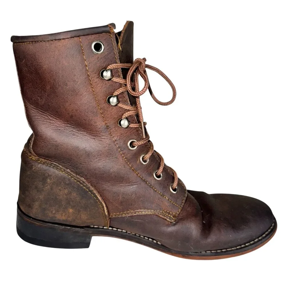 Durango Brown Leather‎ Lace Up Boots Biker Military Grunge Men’s Size 8